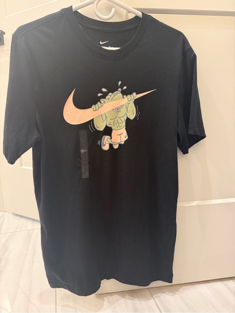 Nike Men’s Black Dri-fit Swoosh T‑Shirt